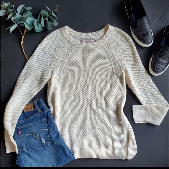 LOFT Sweaters - Loft Cream Knit Sweater